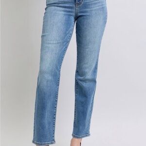 Judy Blue Light Blue Thermal Straight Leg Jeans